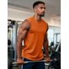 image:imageMAGCOMSEN Mens UPF 80 Tank Top Sleeveless Muscle Shirts Workout Gym Cut Off Shirt Moisture Wicking Polyester Top for SummerOrange