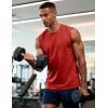 image:imageMAGCOMSEN Mens UPF 80 Tank Top Sleeveless Muscle Shirts Workout Gym Cut Off Shirt Moisture Wicking Polyester Top for SummerRed