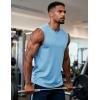image:imageMAGCOMSEN Mens UPF 80 Tank Top Sleeveless Muscle Shirts Workout Gym Cut Off Shirt Moisture Wicking Polyester Top for SummerSky Blue