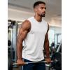 image:imageMAGCOMSEN Mens UPF 80 Tank Top Sleeveless Muscle Shirts Workout Gym Cut Off Shirt Moisture Wicking Polyester Top for SummerWhite
