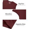 image:imageMAGCOMSEN Mens UPF 80 Tank Top Sleeveless Muscle Shirts Workout Gym Cut Off Shirt Moisture Wicking Polyester Top for SummerWine Red