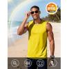 image:imageMAGCOMSEN Mens UPF 80 Tank Top Sleeveless Muscle Shirts Workout Gym Cut Off Shirt Moisture Wicking Polyester Top for SummerYellow
