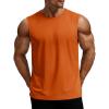 image:imageMAGCOMSEN Mens UPF 80 Tank Top Sleeveless Muscle Shirts Workout Gym Cut Off Shirt Moisture Wicking Polyester Top for SummerOrange