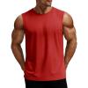 image:imageMAGCOMSEN Mens UPF 80 Tank Top Sleeveless Muscle Shirts Workout Gym Cut Off Shirt Moisture Wicking Polyester Top for SummerRed