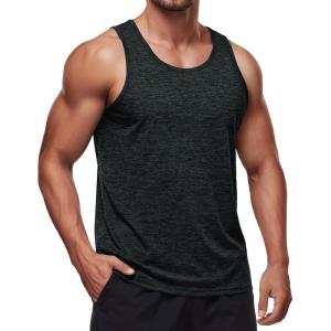 image:imageMAGCOMSEN Mens Tank Tops UPF 50 Quick Dry Swim Beach Shirts Sleeveless Summer Workout Gym Muscle Running TopsBlack