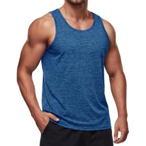 image:imageMAGCOMSEN Mens Tank Tops UPF 50 Quick Dry Swim Beach Shirts Sleeveless Summer Workout Gym Muscle Running TopsMedium Blue
