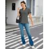 image:imageMAGCOMSEN Womens Polo Shirts Short Sleeve V Neck Collared Golf Shirts UPF 50 Quick Dry Work Casual Summer TopsDarkgrey