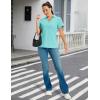 image:imageMAGCOMSEN Womens Polo Shirts Short Sleeve V Neck Collared Golf Shirts UPF 50 Quick Dry Work Casual Summer TopsLightblue