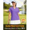 image:imageMAGCOMSEN Womens Polo Shirts Short Sleeve V Neck Collared Golf Shirts UPF 50 Quick Dry Work Casual Summer TopsLightpurple