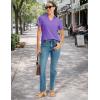 image:imageMAGCOMSEN Womens Polo Shirts Short Sleeve V Neck Collared Golf Shirts UPF 50 Quick Dry Work Casual Summer TopsLightpurple