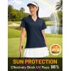 image:imageMAGCOMSEN Womens Polo Shirts Short Sleeve V Neck Collared Golf Shirts UPF 50 Quick Dry Work Casual Summer TopsNavy