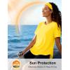 image:imageMAGCOMSEN Womens Short Sleeve Workout Tops Sun Protection UPF 50 Lightweight Quick Dry Crew Neck Shirts Hiking RunningBright Yellow