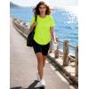 image:imageMAGCOMSEN Womens Short Sleeve Workout Tops Sun Protection UPF 50 Lightweight Quick Dry Crew Neck Shirts Hiking RunningFluorescent Green