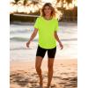 image:imageMAGCOMSEN Womens Short Sleeve Workout Tops Sun Protection UPF 50 Lightweight Quick Dry Crew Neck Shirts Hiking RunningFluorescent Green