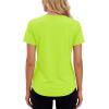 image:imageMAGCOMSEN Womens Short Sleeve Workout Tops Sun Protection UPF 50 Lightweight Quick Dry Crew Neck Shirts Hiking RunningFluorescent Green