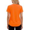 image:imageMAGCOMSEN Womens Short Sleeve Workout Tops Sun Protection UPF 50 Lightweight Quick Dry Crew Neck Shirts Hiking RunningFluorescent Orange