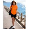 image:imageMAGCOMSEN Womens Short Sleeve Workout Tops Sun Protection UPF 50 Lightweight Quick Dry Crew Neck Shirts Hiking RunningFluorescent Orange