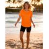image:imageMAGCOMSEN Womens Short Sleeve Workout Tops Sun Protection UPF 50 Lightweight Quick Dry Crew Neck Shirts Hiking RunningFluorescent Orange