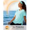 image:imageMAGCOMSEN Womens Short Sleeve Workout Tops Sun Protection UPF 50 Lightweight Quick Dry Crew Neck Shirts Hiking RunningLight Blue