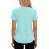 image:imageMAGCOMSEN Womens Short Sleeve Workout Tops Sun Protection UPF 50 Lightweight Quick Dry Crew Neck Shirts Hiking RunningLight Blue