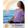 image:imageMAGCOMSEN Womens Short Sleeve Workout Tops Sun Protection UPF 50 Lightweight Quick Dry Crew Neck Shirts Hiking RunningLight Purple