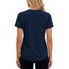image:imageMAGCOMSEN Womens Short Sleeve Workout Tops Sun Protection UPF 50 Lightweight Quick Dry Crew Neck Shirts Hiking RunningNavy