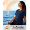 image:imageMAGCOMSEN Womens Short Sleeve Workout Tops Sun Protection UPF 50 Lightweight Quick Dry Crew Neck Shirts Hiking RunningNavy