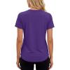 image:imageMAGCOMSEN Womens Short Sleeve Workout Tops Sun Protection UPF 50 Lightweight Quick Dry Crew Neck Shirts Hiking RunningPurple