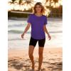 image:imageMAGCOMSEN Womens Short Sleeve Workout Tops Sun Protection UPF 50 Lightweight Quick Dry Crew Neck Shirts Hiking RunningPurple