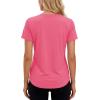 image:imageMAGCOMSEN Womens Short Sleeve Workout Tops Sun Protection UPF 50 Lightweight Quick Dry Crew Neck Shirts Hiking RunningRosered