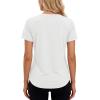 image:imageMAGCOMSEN Womens Short Sleeve Workout Tops Sun Protection UPF 50 Lightweight Quick Dry Crew Neck Shirts Hiking RunningWhite