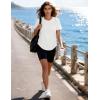 image:imageMAGCOMSEN Womens Short Sleeve Workout Tops Sun Protection UPF 50 Lightweight Quick Dry Crew Neck Shirts Hiking RunningWhite