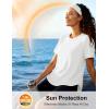 image:imageMAGCOMSEN Womens Short Sleeve Workout Tops Sun Protection UPF 50 Lightweight Quick Dry Crew Neck Shirts Hiking RunningWhite