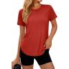 image:imageMAGCOMSEN Womens Short Sleeve Workout Tops Sun Protection UPF 50 Lightweight Quick Dry Crew Neck Shirts Hiking RunningTruered