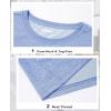 image:imageMAGCOMSEN Ladies MoistureWicking Tee ClassicFit LongSleeve CrewNeck TShirt Basic Cotton Casual Tops Light BlueGray XL