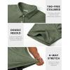 image:imageMAGCOMSEN Mens Polo Shirts Short Sleeve Moisture Wicking Performance Collared Shirt 3 Button Casual Work Golf PolosArmy Green