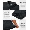 image:imageMAGCOMSEN Mens Polo Shirts Short Sleeve Moisture Wicking Performance Collared Shirt 3 Button Casual Work Golf PolosBlack