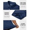 image:imageMAGCOMSEN Mens Polo Shirts Short Sleeve Moisture Wicking Performance Collared Shirt 3 Button Casual Work Golf PolosDark Blue