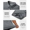 image:imageMAGCOMSEN Mens Polo Shirts Short Sleeve Moisture Wicking Performance Collared Shirt 3 Button Casual Work Golf PolosDark Grey