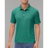 image:imageMAGCOMSEN Mens Polo Shirts Short Sleeve Moisture Wicking Performance Collared Shirt 3 Button Casual Work Golf PolosEmerald Green