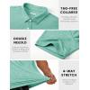 image:imageMAGCOMSEN Mens Polo Shirts Short Sleeve Moisture Wicking Performance Collared Shirt 3 Button Casual Work Golf PolosLight Green