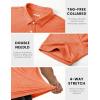 image:imageMAGCOMSEN Mens Polo Shirts Short Sleeve Moisture Wicking Performance Collared Shirt 3 Button Casual Work Golf PolosOrange