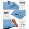 image:imageMAGCOMSEN Mens Polo Shirts Short Sleeve Moisture Wicking Performance Collared Shirt 3 Button Casual Work Golf PolosSky Blue