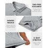 image:imageMAGCOMSEN Mens Polo Shirts Short Sleeve Moisture Wicking Performance Collared Shirt 3 Button Casual Work Golf PolosSliver