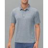 image:imageMAGCOMSEN Mens Polo Shirts Short Sleeve Moisture Wicking Performance Collared Shirt 3 Button Casual Work Golf PolosSliver