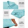 image:imageMAGCOMSEN Mens Polo Shirts Short Sleeve Moisture Wicking Performance Collared Shirt 3 Button Casual Work Golf PolosWater Blue