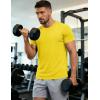 image:imageMAGCOMSEN Mens Short Sleeve UPF 50 TShirt Quick Dry Workout Athletic Running Swim Tops Tee Rash Guard Performance Shirts07yellow