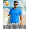 image:imageMAGCOMSEN Mens Short Sleeve UPF 50 TShirt Quick Dry Workout Athletic Running Swim Tops Tee Rash Guard Performance ShirtsAzure