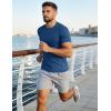 image:imageMAGCOMSEN Mens Short Sleeve UPF 50 TShirt Quick Dry Workout Athletic Running Swim Tops Tee Rash Guard Performance ShirtsBlue Grey