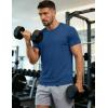 image:imageMAGCOMSEN Mens Short Sleeve UPF 50 TShirt Quick Dry Workout Athletic Running Swim Tops Tee Rash Guard Performance ShirtsBlue Grey